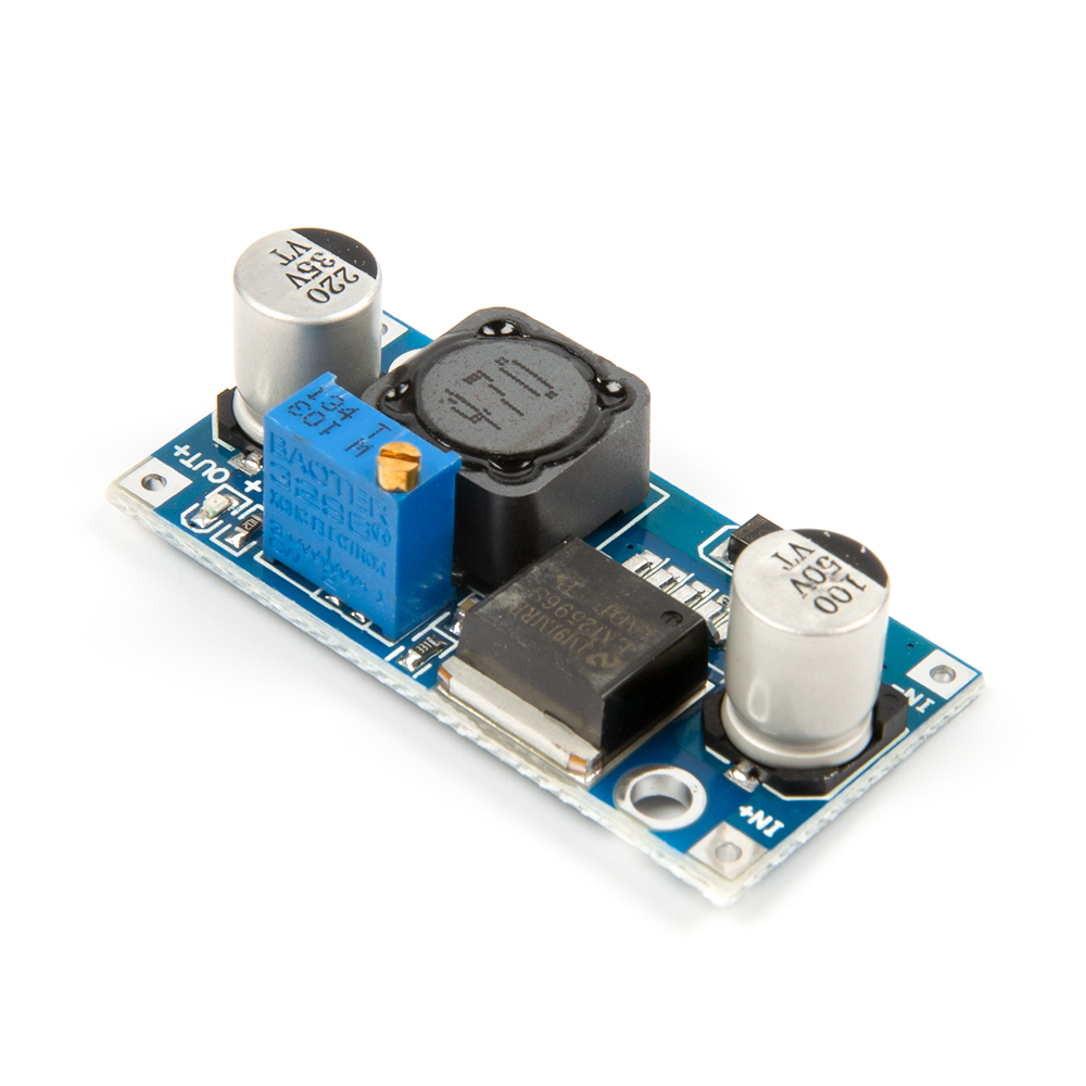 Понижающий преобразователь напряжения LM2596 с SMD светодиодом, DC-DC 40-1.25в 3А